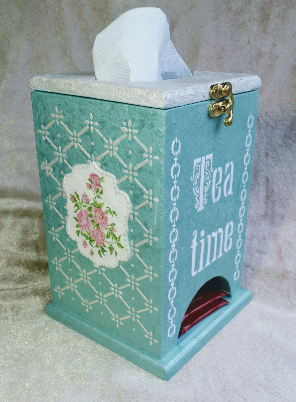 Schachtel für Tee und Servietten "Tea time" (1) - 586 Schachtel für Tee und Servietten "Tea time" (1) - 586