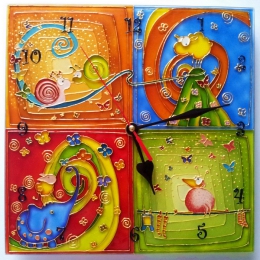Wall clock "Merry animals" (25 х 25) (1)
